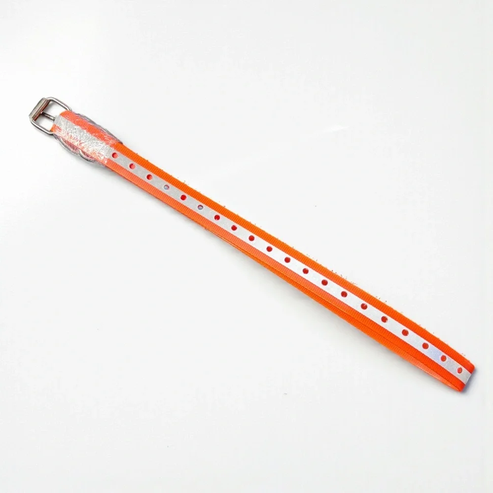 NWOT 3/4 Inch Waterproof & Rustproof Collar Strap, Reflective Orange! Adjustable